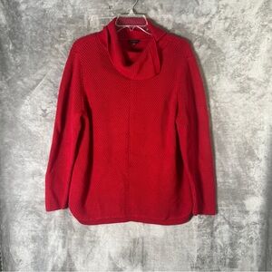 Talbots Red Cowl Neck Sweater